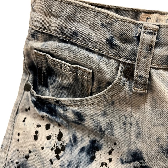 Encrypted Acid Wash Blue Denim Jeans Junior Size 16 - Picture 5 of 9